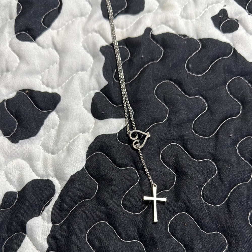 Silver Cross Pendant Necklace